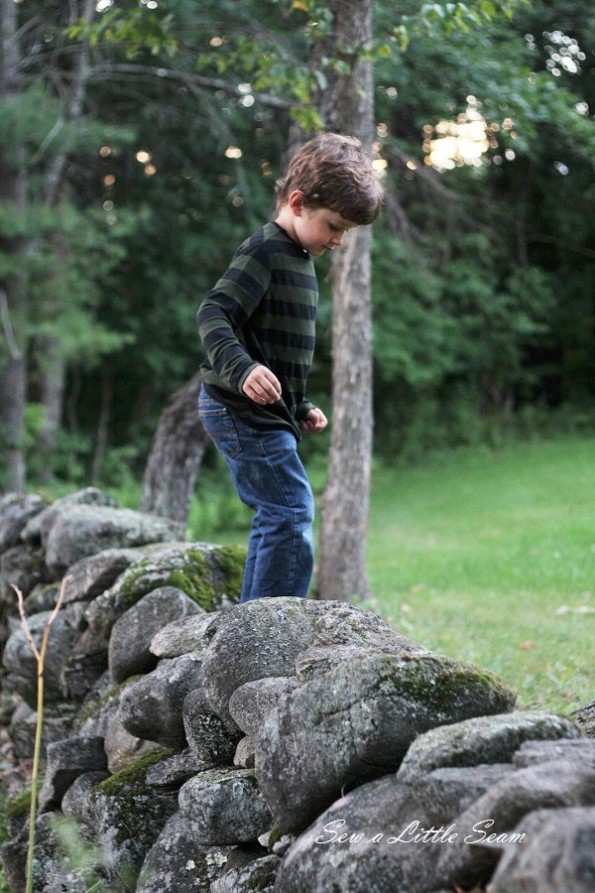 Boy's Long Sleeve Striped Tee