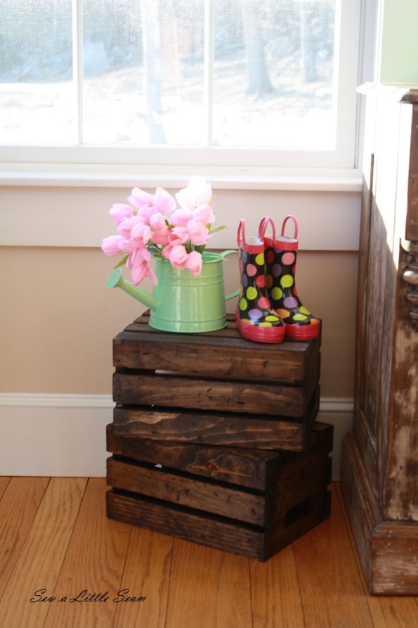 sewalittleseam.com, distressed vintage crates