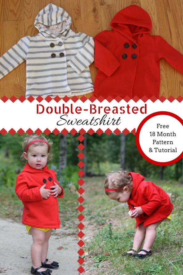 Double-breasted sweatshirt pattern and tutorial